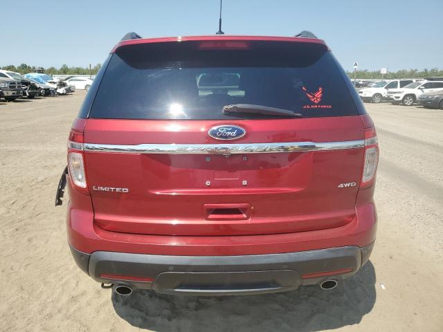 1FM5K8F80DGC02213 - 2013 FORD EXPLORER LIMITED RED photo 6