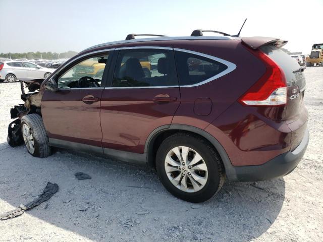 5J6RM4H7XEL015447 - 2014 HONDA CR-V EXL BURGUNDY photo 2