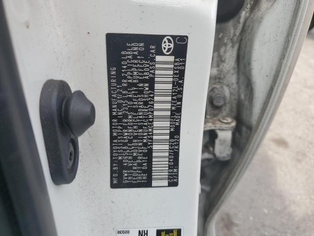 5YFS4MCE4MP076747 - 2021 TOYOTA COROLLA SE Weiß Foto 12