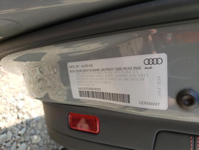 WAUC4CF52MA006353 - 2021 AUDI S5 PREMIUM PLUS 灰色 照片 12