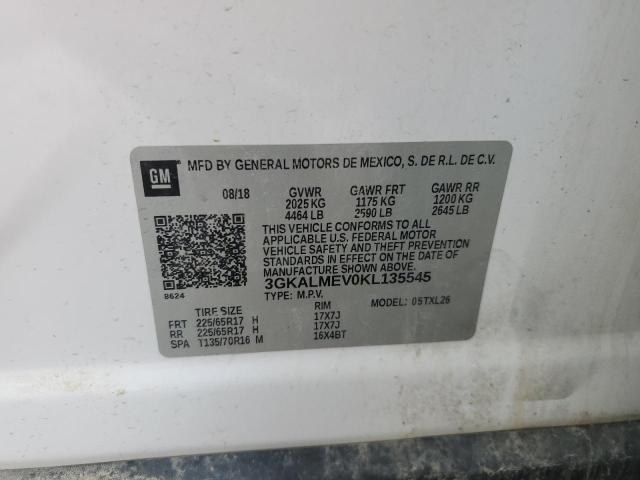 3GKALMEV0KL135545 - 2019 GMC TERRAIN SLE თეთრი ფოტო 13