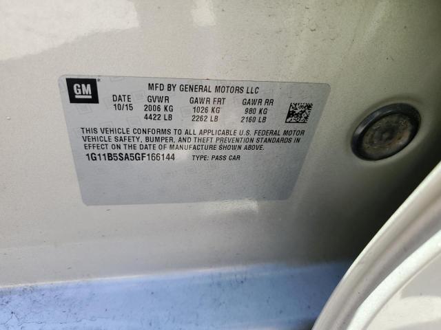 1G11B5SA5GF166144 - 2016 CHEVROLET MALIBU LIM LS GOLD photo 12