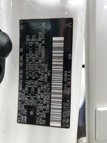 5TDBK3EH6DS214173 - 2013 TOYOTA HIGHLANDER BASE Beyaz fotoğraf 14