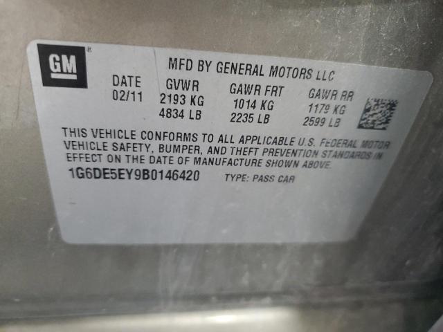 1G6DE5EY9B0146420 - 2011 CADILLAC CTS LUXURY COLLECTION TAN photo 12