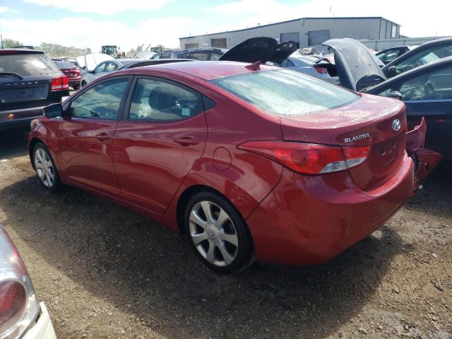 KMHDH4AE8CU394092 - 2012 HYUNDAI ELANTRA GLS RED photo 2