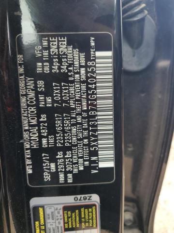 5XYZT3LB7JG540258 - 2018 HYUNDAI SANTA FE S BLACK photo 13