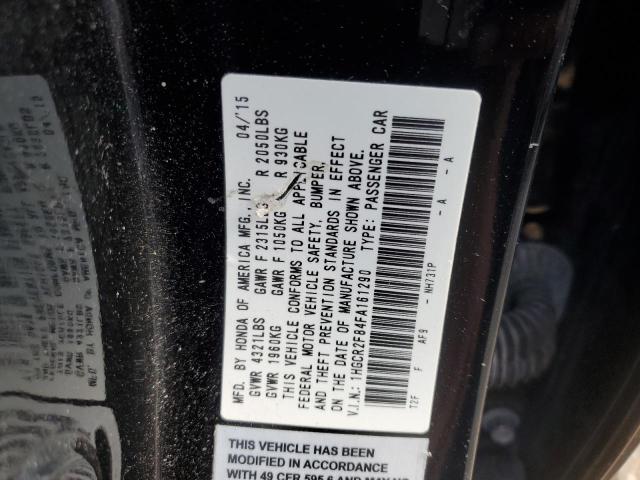 1HGCR2F84FA161290 - 2015 HONDA ACCORD EXL BLACK photo 12