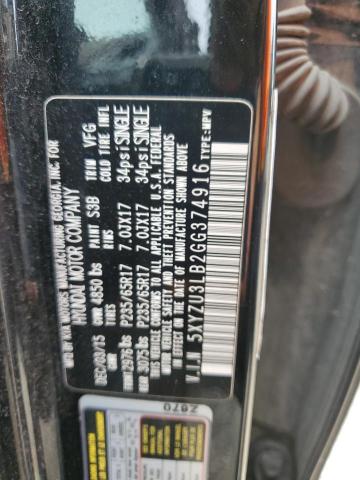 5XYZU3LB2GG374916 - 2016 HYUNDAI SANTA FE S BLACK photo 13