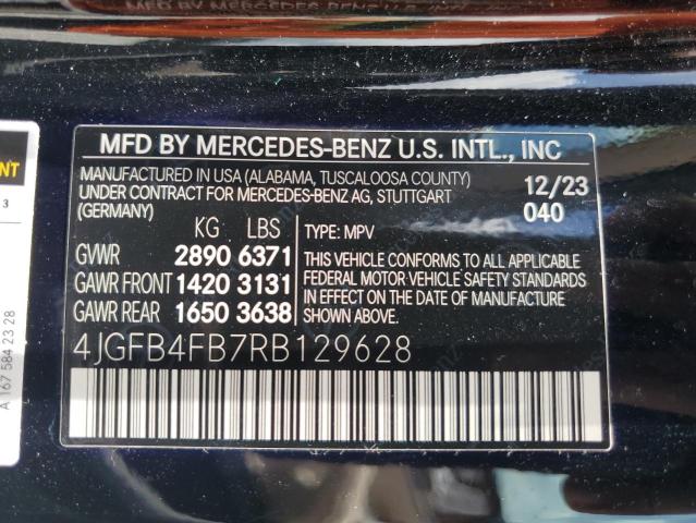 4JGFB4FB7RB129628 - 2024 MERCEDES-BENZ GLE 350 4MATIC BLACK photo 13
