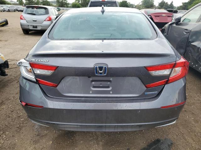 1HGCV3F56MA000119 - 2021 HONDA ACCORD HYBRID EXL GRAY photo 6