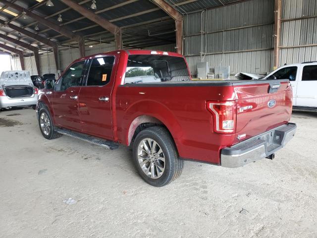 1FTEW1CF3GKF47787 - 2016 FORD F150 SUPERCREW RED photo 2