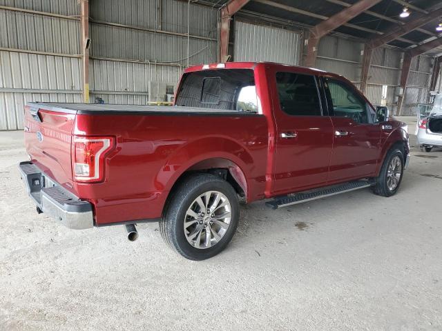 1FTEW1CF3GKF47787 - 2016 FORD F150 SUPERCREW RED photo 3