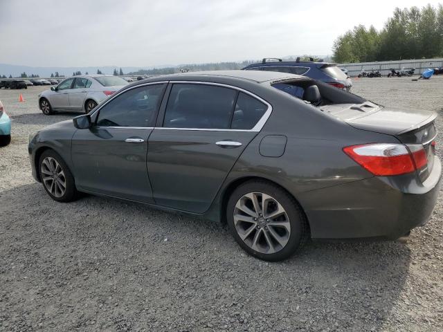 1HGCR2F58EA128622 - 2014 HONDA ACCORD SPORT GRAY photo 2