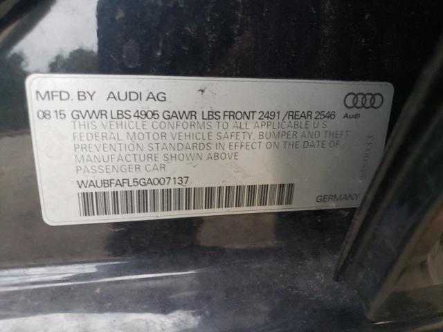 WAUBFAFL5GA007137 - 2016 AUDI A4 PREMIUM S-LINE BLACK photo 12