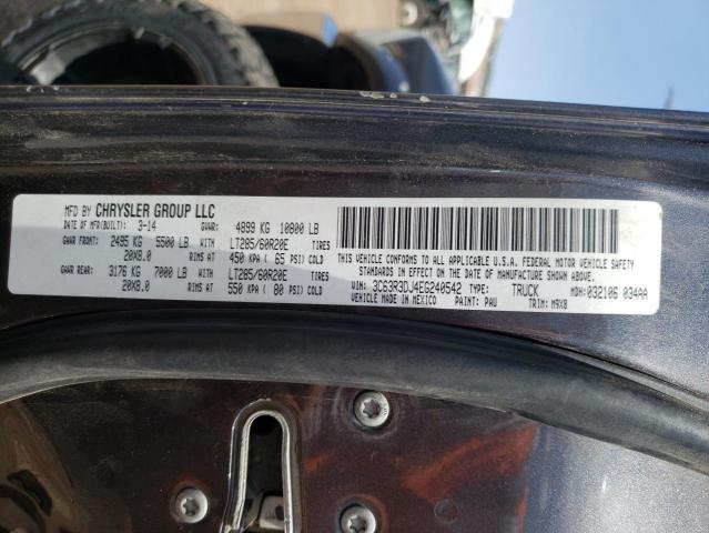 3C63R3DJ4EG240542 - 2014 RAM 3500 SLT GRAY photo 12