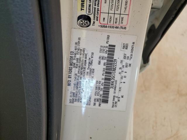 3LNHL2GC1CR822229 - 2012 LINCOLN MKZ WHITE photo 12