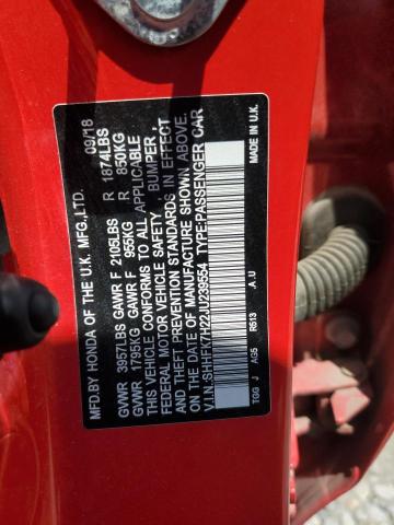 SHHFK7H22JU239554 - 2018 HONDA CIVIC LX 红色 照片 14