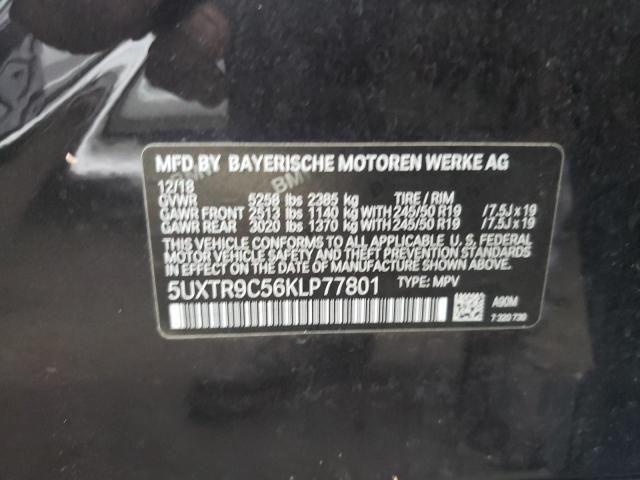 5UXTR9C56KLP77801 - 2019 BMW X3 XDRIVE30I GRAY photo 12