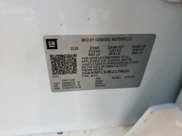 1GKKNPLS3KZ178620 - 2019 GMC ACADIA DENALI WHITE photo 14