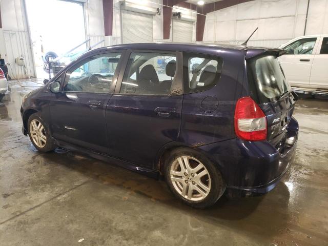 JHMGD376X8S038395 - 2008 HONDA FIT SPORT BLUE photo 2