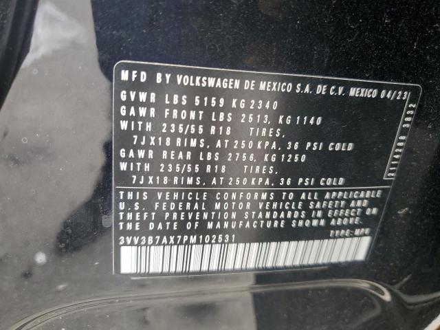 3VV3B7AX7PM102531 - 2023 VOLKSWAGEN TIGUAN SE Қара фото 13