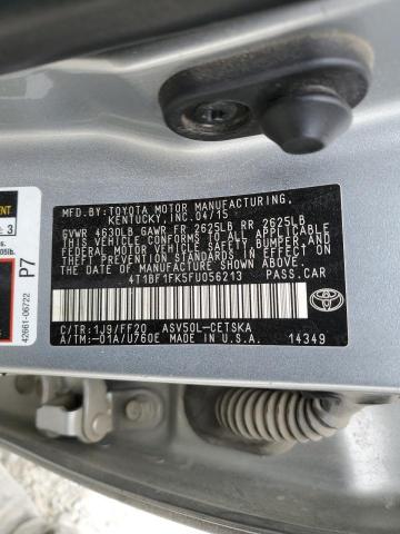 4T1BF1FK5FU056213 - 2015 TOYOTA CAMRY LE SILVER photo 12