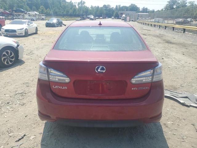 JTHBB1BA9A2019956 - 2010 LEXUS HS 250H RED photo 6