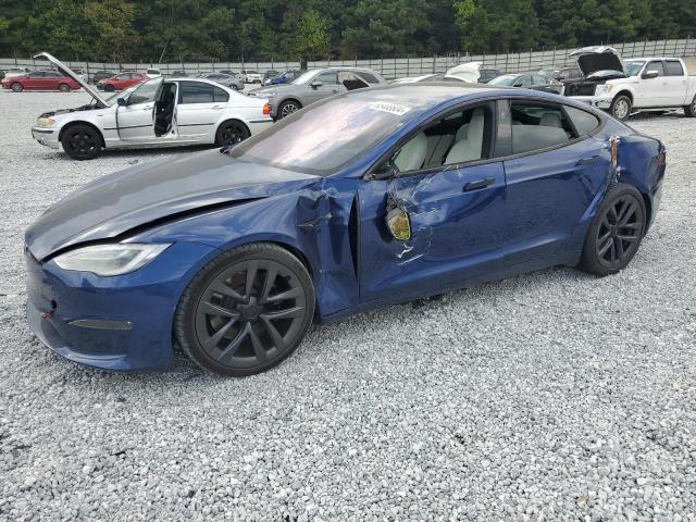 5YJSA1E69MF451699 - 2021 TESLA MODEL S BLUE photo 1