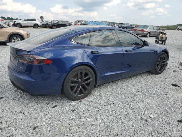 5YJSA1E69MF451699 - 2021 TESLA MODEL S BLUE photo 3