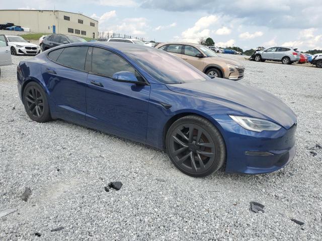 5YJSA1E69MF451699 - 2021 TESLA MODEL S BLUE photo 4