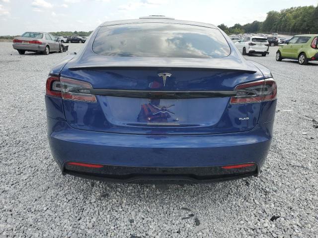 5YJSA1E69MF451699 - 2021 TESLA MODEL S BLUE photo 6