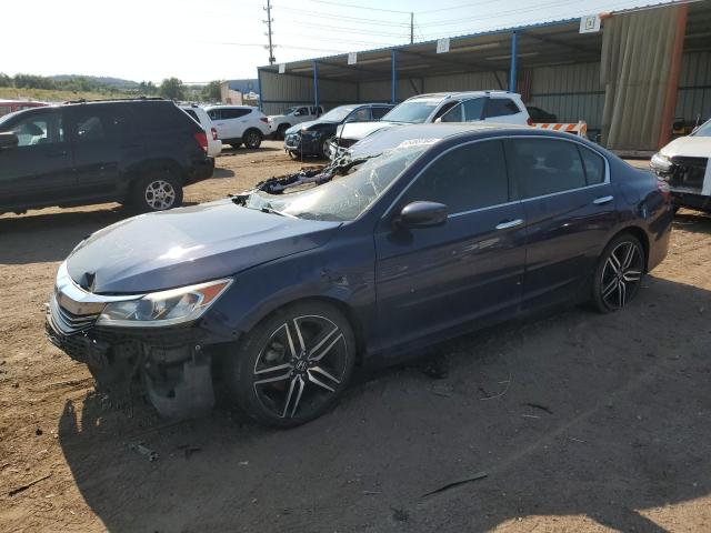 1HGCR2F52HA151186 - 2017 HONDA ACCORD SPORT BLUE photo 1