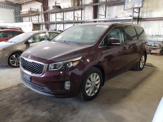 KNDMC5C16G6147019 - 2016 KIA SEDONA EX BURGUNDY photo 1