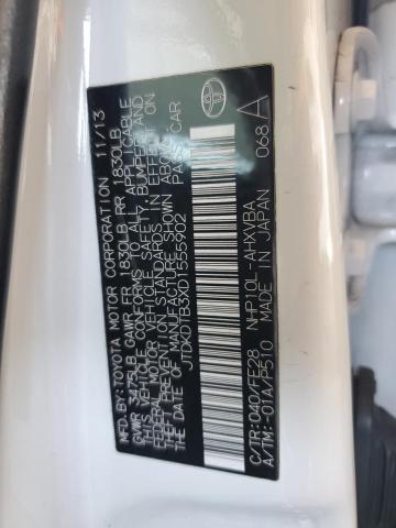 JTDKDTB3XD1555902 - 2013 TOYOTA PRIUS C WHITE photo 12