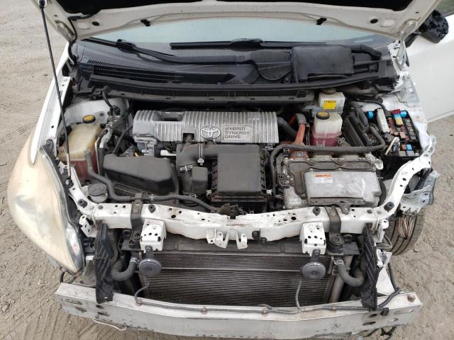 JTDKN3DUXC5480113 - 2012 TOYOTA PRIUS WHITE photo 11