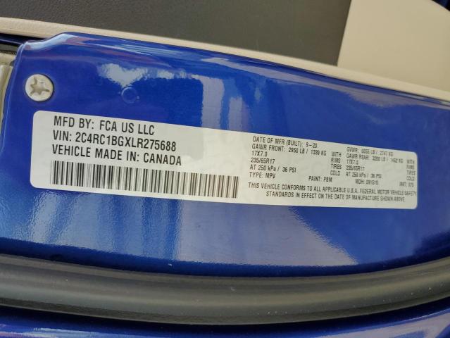 2C4RC1BGXLR275688 - 2020 CHRYSLER PACIFICA TOURING L 蓝色 照片 12