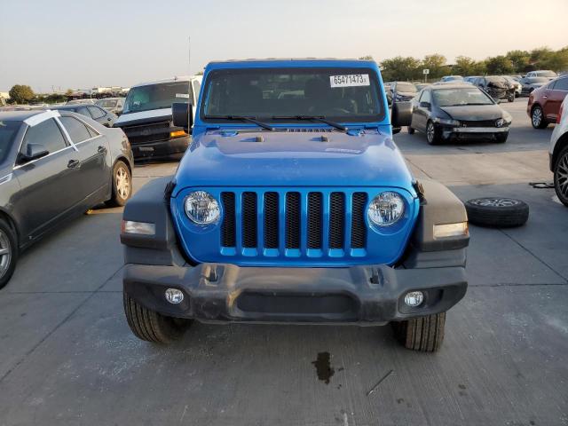 1C4GJXAN0MW790739 - 2021 JEEP WRANGLER SPORT BLUE photo 5