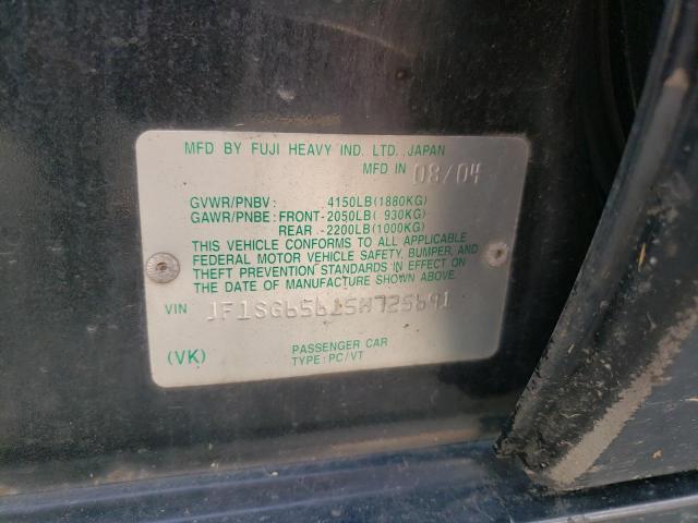 JF1SG65615H725691 - 2005 SUBARU FORESTER 2.5XS Qara foto 13