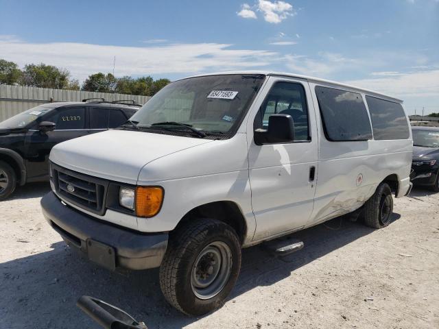 1FBNE31L37DA91421 - 2007 FORD ECONOLINE E350 SUPER DUTY WAGON WHITE photo 1