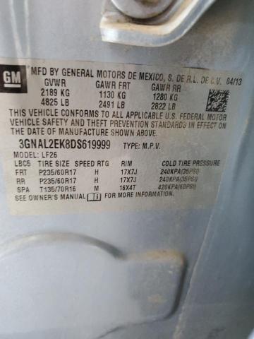 3GNAL2EK8DS619999 - 2013 CHEVROLET CAPTIVA LS TURQUOISE photo 12