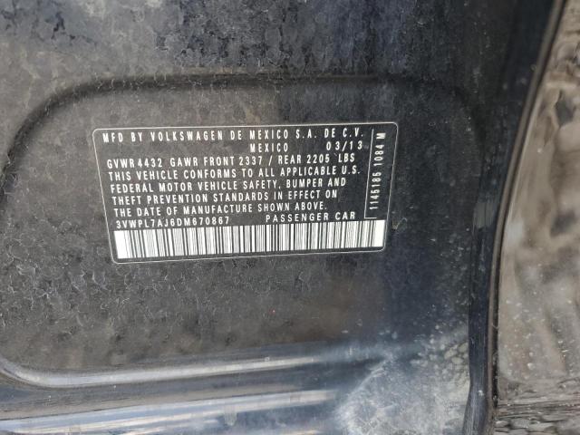 3VWPL7AJ6DM670867 - 2013 VOLKSWAGEN JETTA TDI 黑色 照片 13
