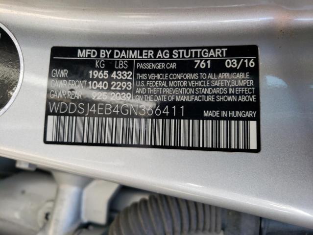 WDDSJ4EB4GN366411 - 2016 MERCEDES-BENZ CLA 250 ვერცხლისფერი ფოტო 12