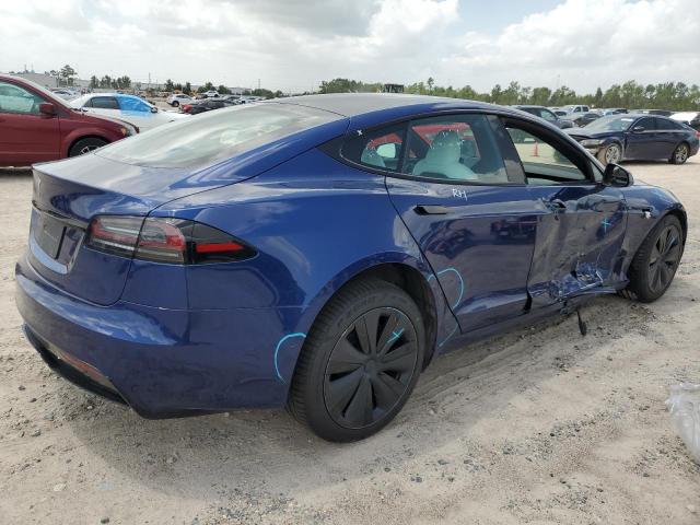 5YJSA1E5XNF489760 - 2022 TESLA MODEL S BLUE photo 3