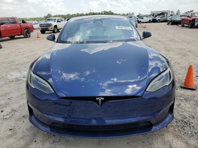 5YJSA1E5XNF489760 - 2022 TESLA MODEL S BLUE photo 5