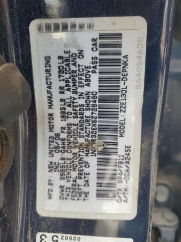 1NXBR32EX6Z728480 - 2006 TOYOTA COROLLA CE BLUE photo 13