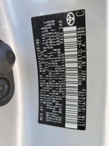 5YFS4RCE2LP041460 - 2020 TOYOTA COROLLA SE ვერცხლისფერი ფოტო 12