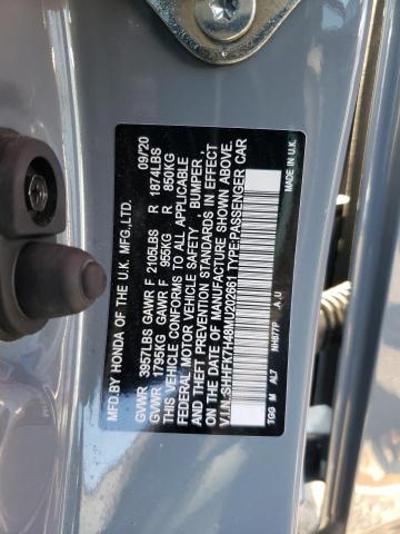 SHHFK7H48MU202661 - 2021 HONDA CIVIC SPORT GRAY photo 12