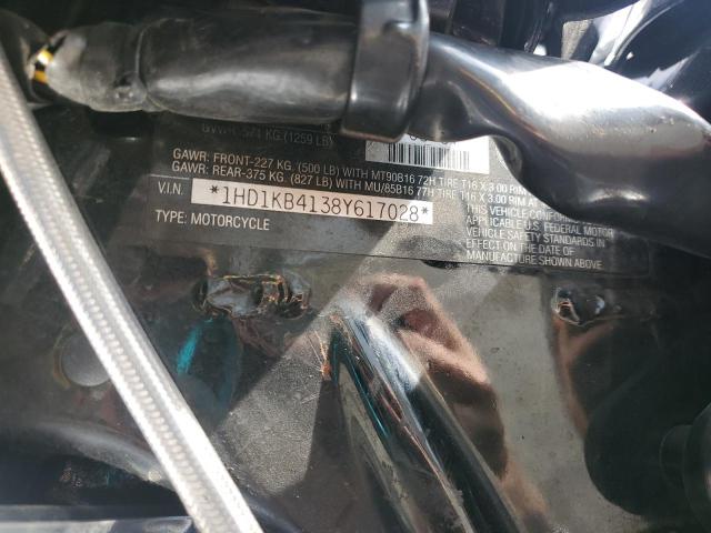 1HD1KB4138Y617028 - 2008 HARLEY-DAVIDSON FLHX BLACK photo 8