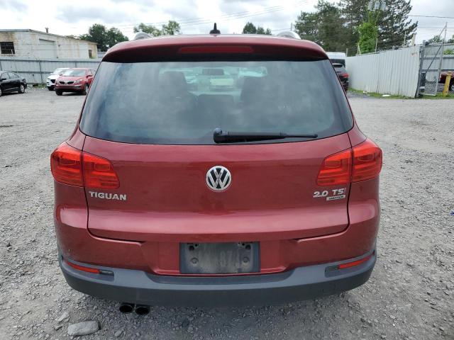 WVGBV3AXXEW059967 - 2014 VOLKSWAGEN TIGUAN S RED photo 6