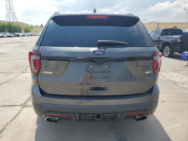1FM5K8GT6GGC40908 - 2016 FORD EXPLORER SPORT GRAY photo 6